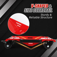 Garvee Auto Dolly Set 4 Pezzi per Festa del Papà - Capacità 8000 libbre, Ruote Girevoli 360° e Blocco Sicurezza, Acciaio Nero per Officina Garage