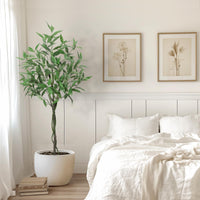 Albero di eucalipto Garvee da 5 piedi - Materiale in seta, pianta artificiale che non richiede manutenzione per casa e ufficio con aspetto realistico