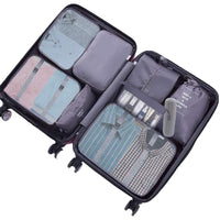 Garvee Set 9 Cubi Organizzatori Valigia - Tasche Leggere In Nylon Impermeabile Per Viaggi E Campeggio, Design A Rete, Chiusura Zip Doppia, Multicolore