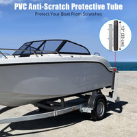 Barre di guida per rimorchi per barche Garvee in acciaio zincato, regolabili, antiruggine, con rulli imbottiti per barche da sci e da pesca, resistenti, blu navy