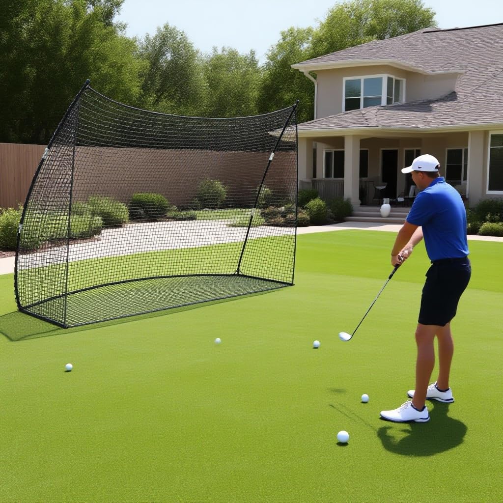 Rete da Golf Garvee 10x7x3 Piedi per Festa del Papà - Nylon Robusto, Telaio Stabile, Portatile con Borsa, Indoor e Outdoor