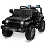 Garvee 12V Auto elettrica per bambini con telecomando blu e cintura di sicurezza MP3 - Nero