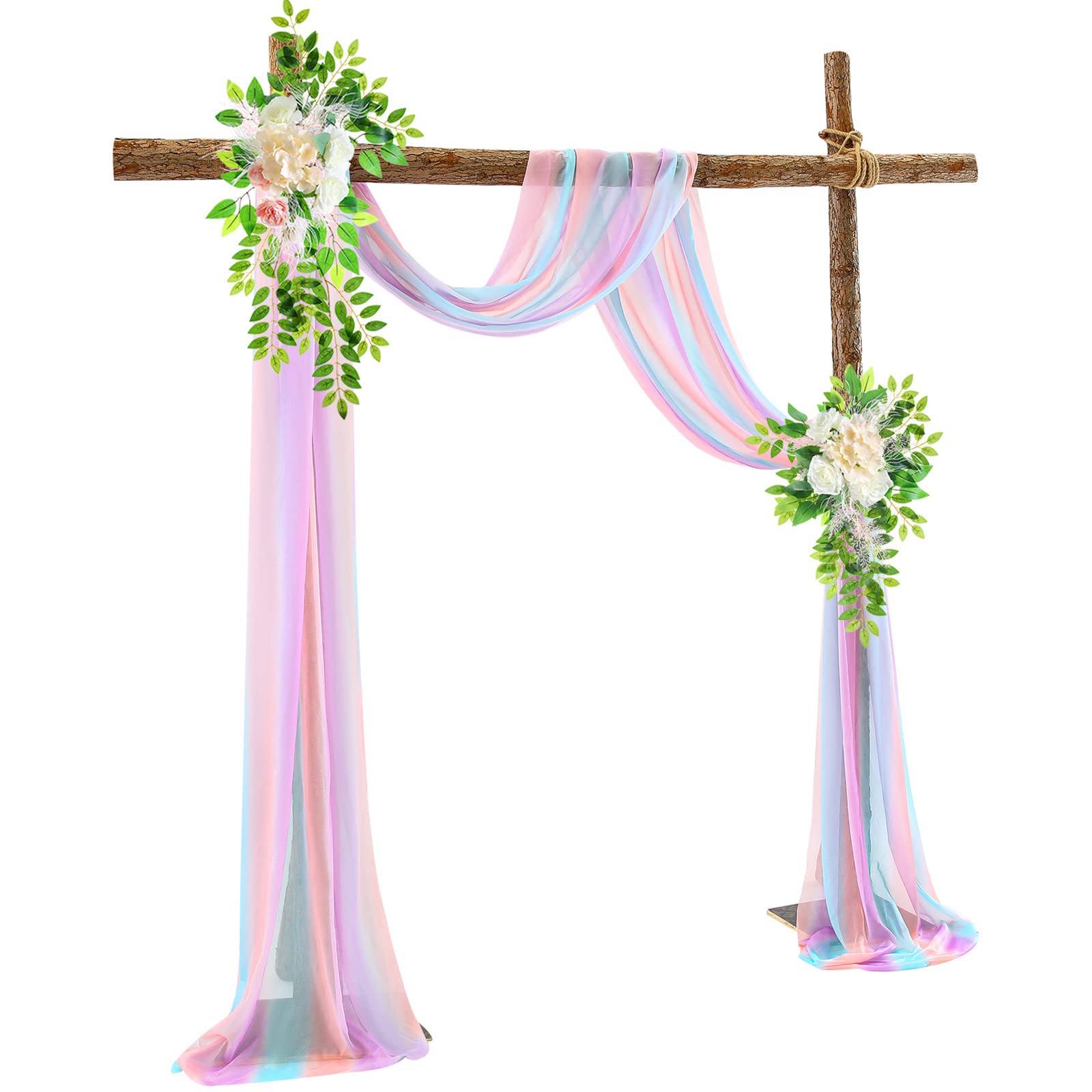 Garvee Wedding Arch Draping Fabric Tulle Contrast Colour Outdoor Backdrop 2FTx18FT Riutilizzabile Spruzzabile con Acqua Versatile