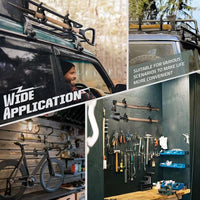 Portapala Garvee da tetto, 4 x 17-40 mm, arancione, portautensili in lega di zinco per camion, auto e barche