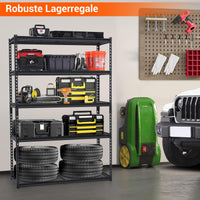 Scaffalatura metallica Garvee, resistente, 5 ripiani regolabili, robusta, 122x46x183 cm, officina/garage