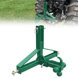 Ricevitore Garvee Gancio 3 Punti Trattore 5 cm 4 Vie 4536 kg Acciaio Inox Resistente - Ideale per Festa del Papà e Uso Industriale - Green