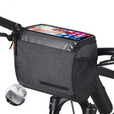 Garvee Borsa Manubrio Bicicletta 4.5L Impermeabile TPU Touch Multiuso per MTB Corsa Pieghevole, 20x12.5x18 cm, Nero