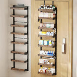 Mensola sospesa sopra la porta Garvee a 8 ripiani con montaggio 2 in 1, cestini regolabili da 1,8", metallo, cucina e dispensa, salvaspazio, versatile