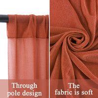 Garvee 2 tende per fondali staccabili in tessuto morbido plissettato per palcoscenici, feste di matrimonio, fotografia 1,5 x 2,4 m caramello