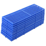 Pedane Garvee in Plastica Pesante 93x32 cm - 10 Pezzi, Impermeabili, Interbloccanti, HDPE, Resistenti all'Umidità, per Garage e Officina - 10Blue
