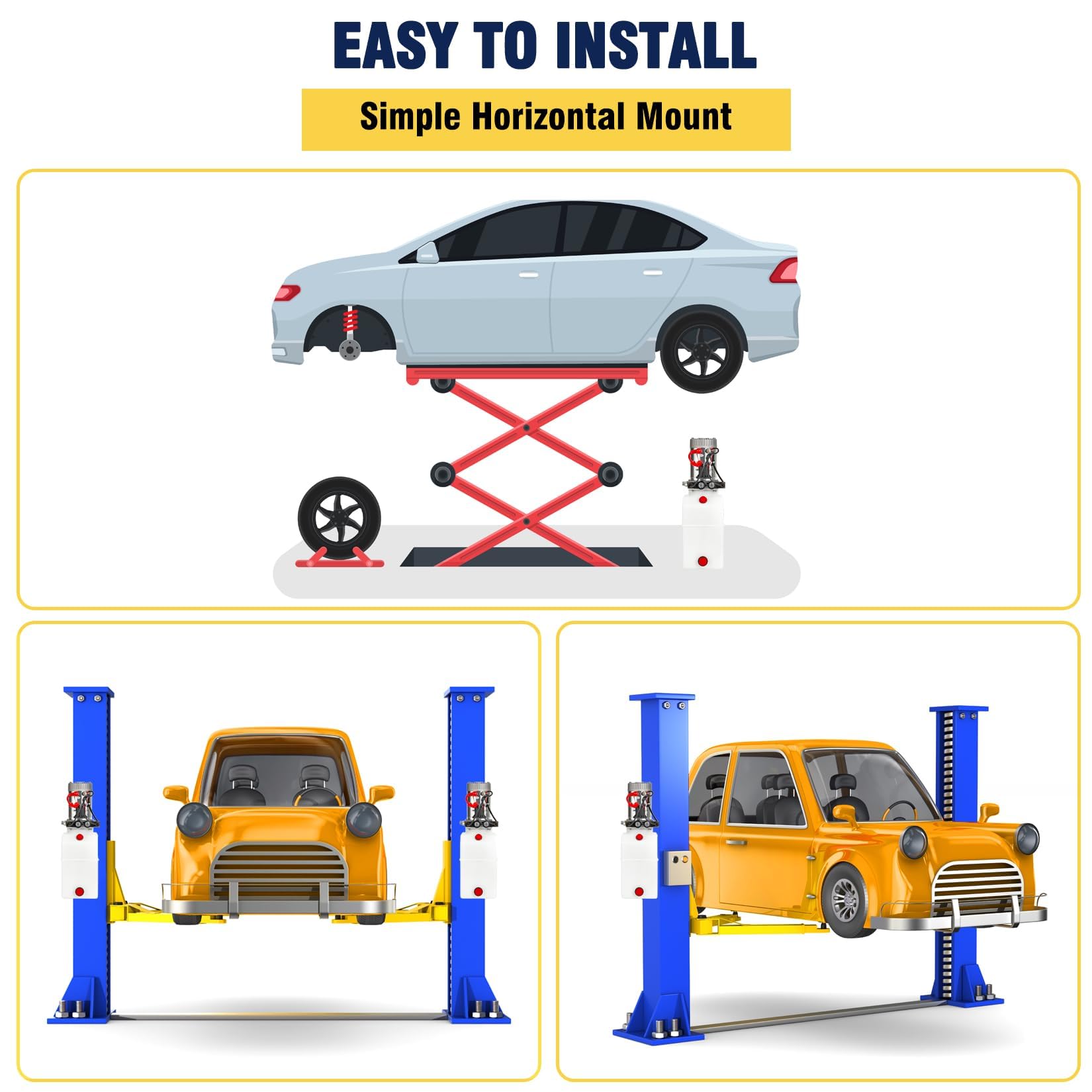 Unità Potenza Idraulica Doppio Effetto Garvee 12V 6L per Festa del Papà – Serbatoio Plastica Resistente, Avviamento Rapido per Rimorchi e Piattaforme Elevatrici