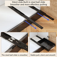 Garvee Set da 2 pezzi per porta scorrevole, per cucina e bagno, plastica robusta, salvaspazio, nero