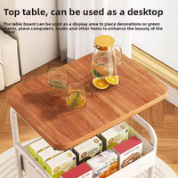 Carrello portaoggetti in metallo Garvee a 3 ripiani con ruote per cucina, soggiorno, bagno, balcone, 43x30 cm, nero