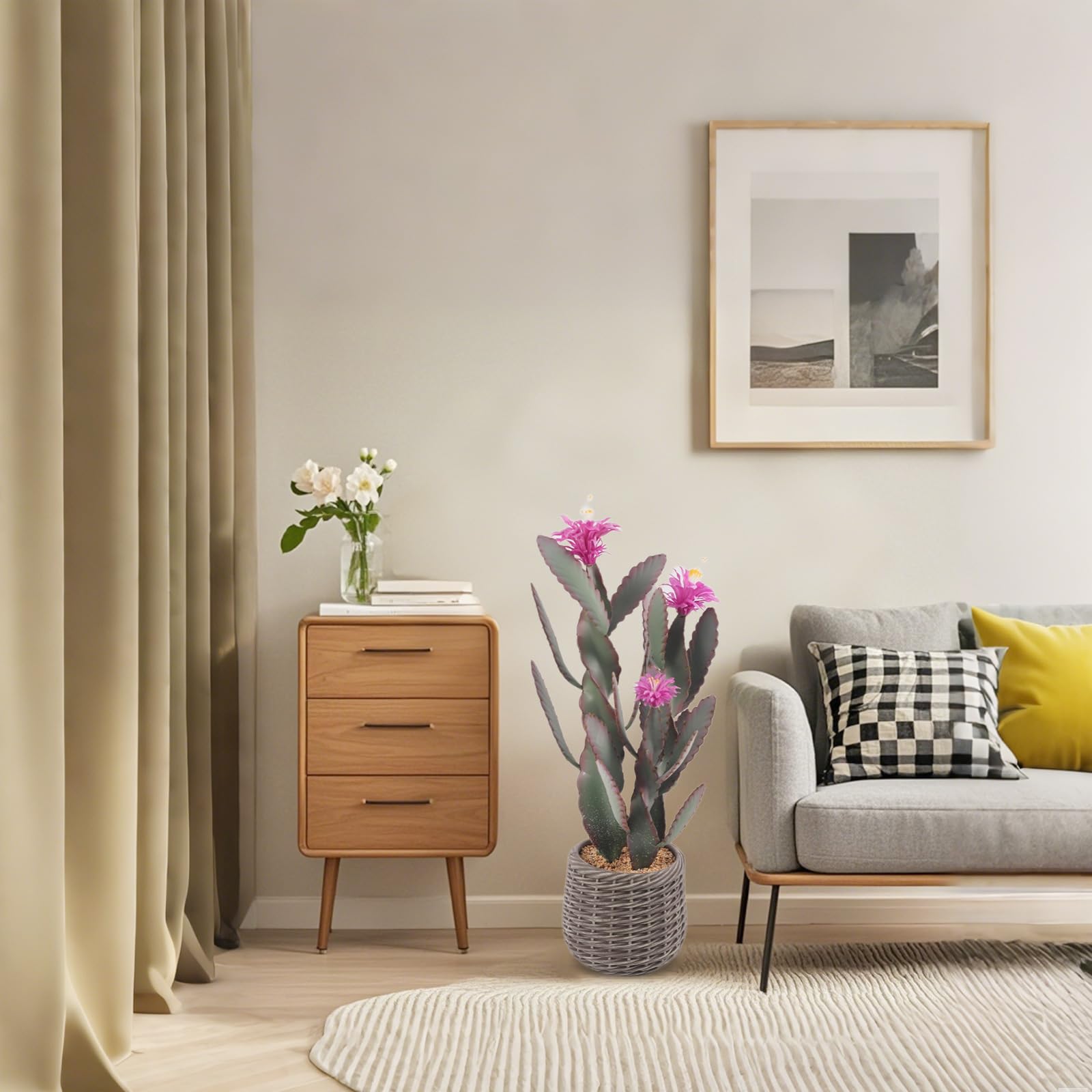 Cactus artificiale Garvee da 36 pollici, realistico e facile da curare, per casa e ufficio, grande, verde