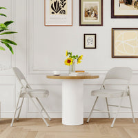 Garvee Set di 4 sedie pieghevoli con cuscini, in similpelle, beige, per uso interno ed esterno, leggere, pieghevoli, supportano fino a 350 libbre