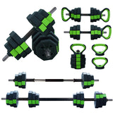 Set Manubri Regolabili Garvee 30/44 libbre 4 in 1 con Impugnatura Ferro e Protezione ABS - Regalo Perfetto Festa del Papà per Palestra Casa, Nero