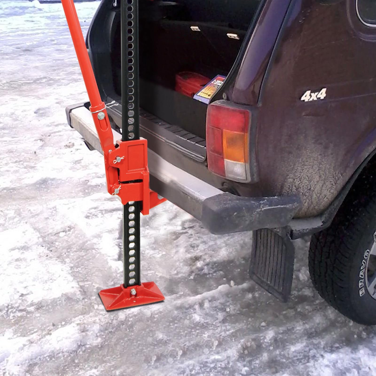 Cric agricolo Garvee High Lift da 33" e 3 tonnellate di capacità, in acciaio, compatto, per auto, camion, ATV, SUV, altezza regolabile da 6" a 27,5"