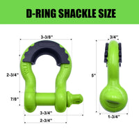 Kit di recupero con verricello Garvee – Acciaio 3x8, resistente alla corrosione – Ideale per camion, SUV, ATV e avventure fuoristrada