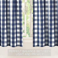 Tende corte Garvee per finestre di bar con motivo a quadri Gingham, filtranti per la luce, facili da pulire, 56"x15", poliestere, per cucina e camera da letto