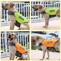 Giubbotto di salvataggio per cani Garvee Ripstop regolabile con maniglia riflettente per cani di piccola, media e grande taglia verde fluorescente taglia XL