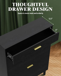 Scarpiera stretta Garvee con 3 cassetti, ripiani regolabili, in legno MDF, antiribaltamento per corridoio e ingresso, design moderno, colori naturali