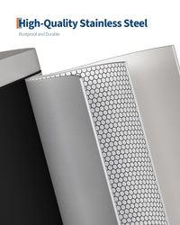 Pattumiera in metallo Garvee da 2,6 galloni/10 litri con coperchio, sottile, impermeabile per camera da letto e ufficio, cestino interno, maniglia, chiusura silenziosa