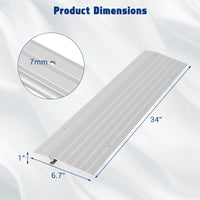 Rampa di soglia Garvee: rampa in alluminio monoblocco per sedie a rotelle, scooter e bici elettriche, capacità di carico fino a 700 libbre