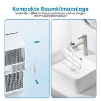 Condizionatore portatile Garvee 7000 BTU 4 in 1 Raffreddamento e deumidificazione con telecomando per camera da letto e ufficio, compatto, silenzioso, bianco