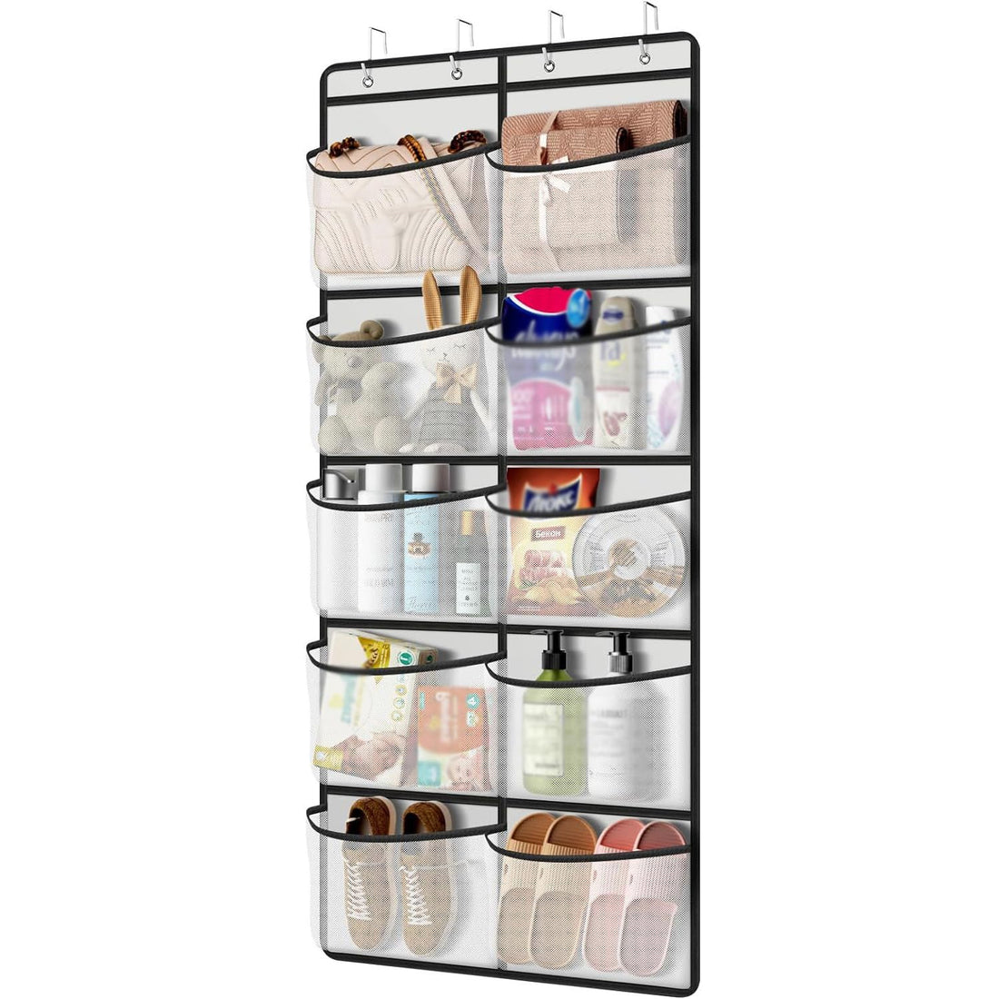 Garvee Organizer da appendere alla porta con 5/10 tasche per cameretta dei bambini, camera da letto, ufficio, bagno - Design compatto salvaspazio