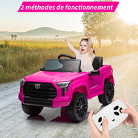 Garvee Toyota, auto elettrica per bambini, a batteria, rosa, con look Toyota e effetti sonori con licenza, per divertirsi in giardino e in casa dai 3 anni in su.