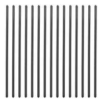 GARVEE Balaustre per terrazze in alluminio piatte e dritte da 32-1/4 pollici con viti, confezione da 50 ringhiere per portici scanalate, ringhiere per terrazze con balaustra per scale, ringhiere per terrazze e scale, nero opaco