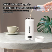 Bollitore elettrico Garvee da 380 ml in acciaio inossidabile, portatile, con controllo della temperatura a LED, per campeggio, ufficio, viaggio, compatto e rapido.