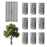 Protezioni per alberi Garvee, set da 10 pezzi, griglie di protezione per tronchi d'albero in plastica, PVC resistente alle intemperie, traspiranti, sicure per la manutenzione del giardino e del paesaggio