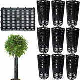 Garvee Set da 10 pezzi di protezioni espandibili per tronchi d'albero, resistenti agli animali che brucano, resistenti ai raggi UV, nere, 25x37cm - Nero