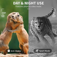 Binocolo Garvee NV4000 4K HD con schermo da 3 pollici, visione notturna a infrarossi, fotocamera da 36 MP, registrazione video all'aperto, batteria al litio