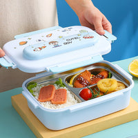 Garvee Bento Lunch Box da 1125 ml per bambini, senza BPA, a prova di perdite, 5 scomparti, giallo