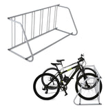 Garvee Portabiciclette a Pavimento 6 Posti in Acciaio 2mm con Base Ponderata 181kg per Garage e Spazi Esterni, Rivestimento Marino, Design Libero - Grey