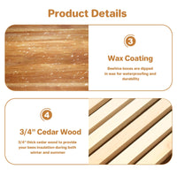 Garvee Beehive Starter Set Langstroth 10-Frame Cedar Wood Bees wax Beekeeping Beginner Set Accessori completi per arnie