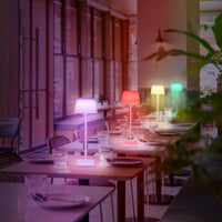 Lampada da tavolo dimmerabile wireless GARVEE con 8 colori, controllo touch, batteria da 4000 mAh, impermeabile per giardino, camera da letto, balcone, hotel, nero/bianco