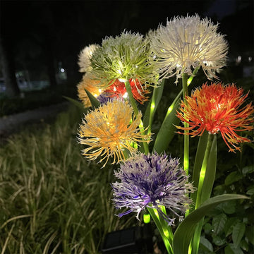 Luci solari da giardino Garvee, 5 teste LED, dente di leone, impermeabili IP65, bianco caldo, metallo, illuminazione per esterni, illuminazione per vialetti, illuminazione per cortile