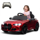 Garvee Auto Elettrica Bambini 12V BMW M4, 3 Velocità, Luci LED, Telecomando, Sicurezza con Cintura, PP e Metallo, Per Bambini 3-8 Anni - Rouge