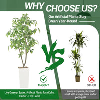 Albero artificiale da interno Garvee da 5 piedi, facile da pulire, durevole, design realistico, decorazione versatile, verde