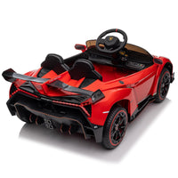GARVEE Auto elettrica per bambini 12V Lamborghini Venono con licenza e telecomando, porta a forbice, rossa