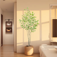 Albero di ficus artificiale Garvee da 6 piedi con foglie realistiche per ufficio e soggiorno, resistente, facile da curare, verde