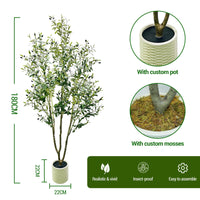 Albero di ulivo artificiale Garvee da 6 piedi, resistente e realistico, in seta e metallo, per interni, soggiorno e ufficio.