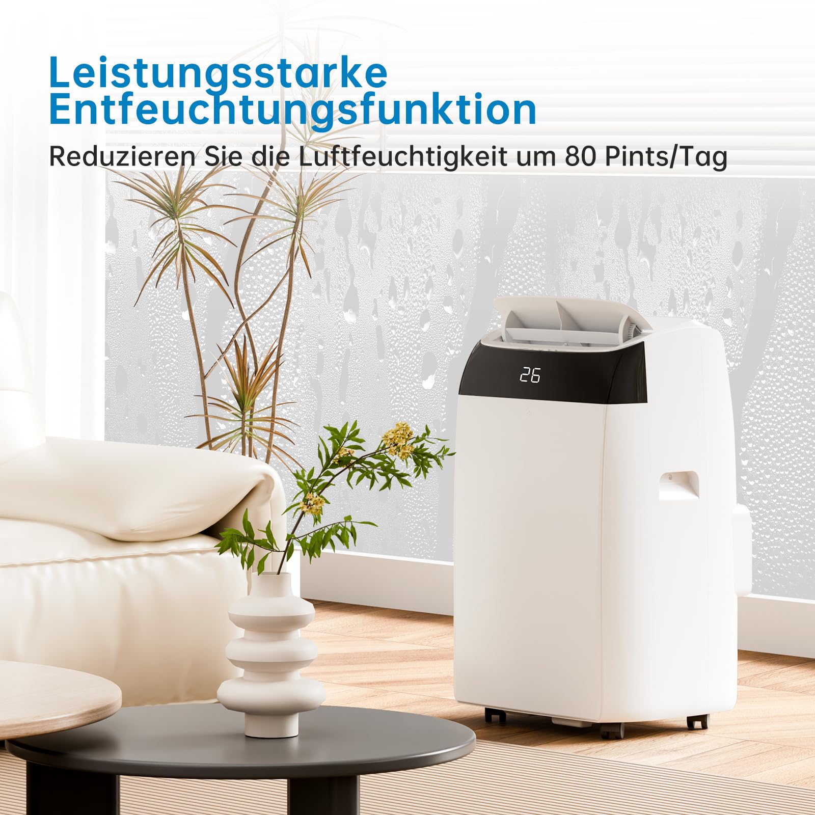 Condizionatore d'aria GARVEE 12000 BTU, efficiente dal punto di vista energetico, silenzioso, compatto e robusto, per soggiorno, ufficio