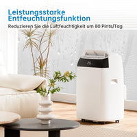 Condizionatore d'aria GARVEE 12000 BTU, efficiente dal punto di vista energetico, silenzioso, compatto e robusto, per soggiorno, ufficio