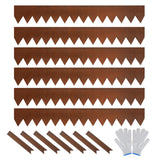 Garvee Bordo Paesaggistico in Acciaio Zincato 6 Pezzi - Resistente alle Intemperie, Flessibile - Giardino, Aiuole, Vialetti - Design Curvo - 40*6Inch 6-Pack Rust Brown