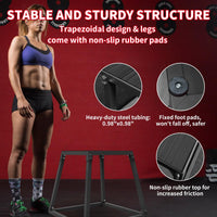 Box per salto pliometrico Garvee da 18 pollici, acciaio, superficie antiscivolo, per allenamento a casa, 20x20x18 pollici, nero