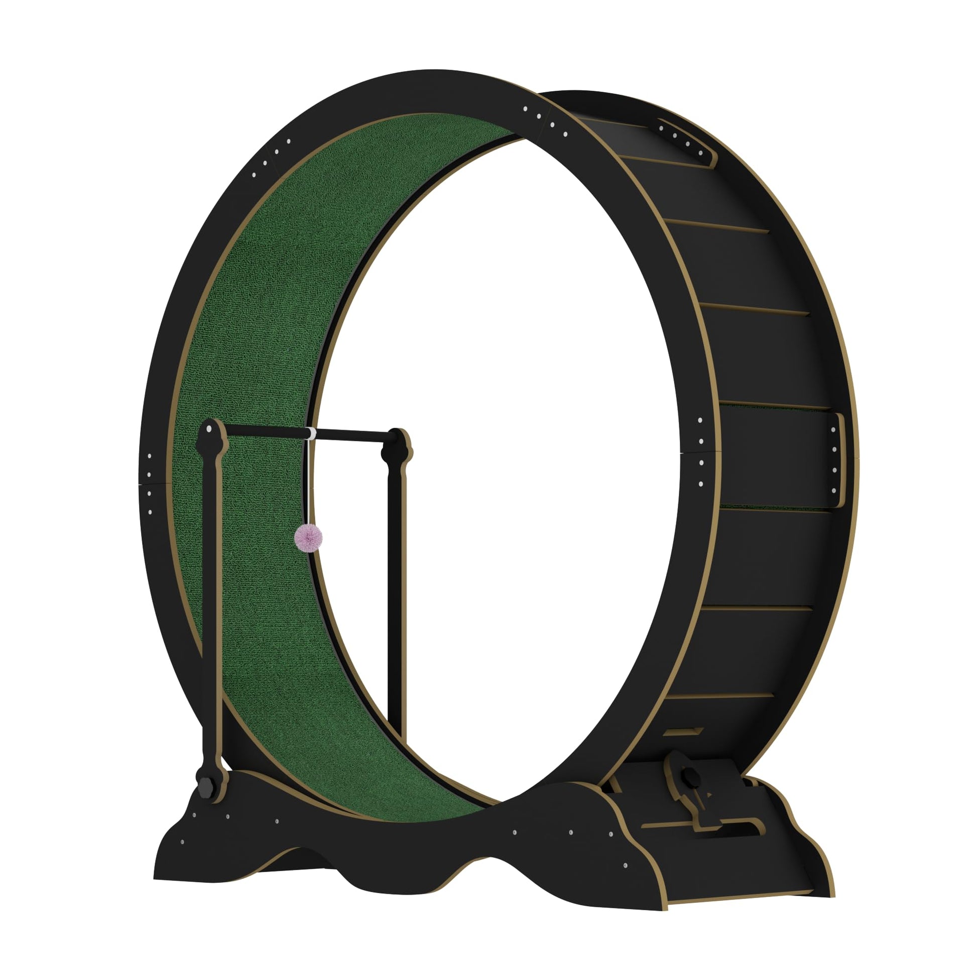 Garvee Cat Treadmill, rullo per esercizi di grandi dimensioni da 45 pollici con ruote in TPE e legno stabile per il fitness degli animali domestici al chiuso, silenzioso, sicuro, nero